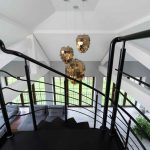 Metal stairs and railing at home